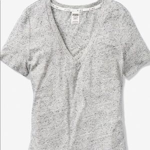Gray PINK v-neck